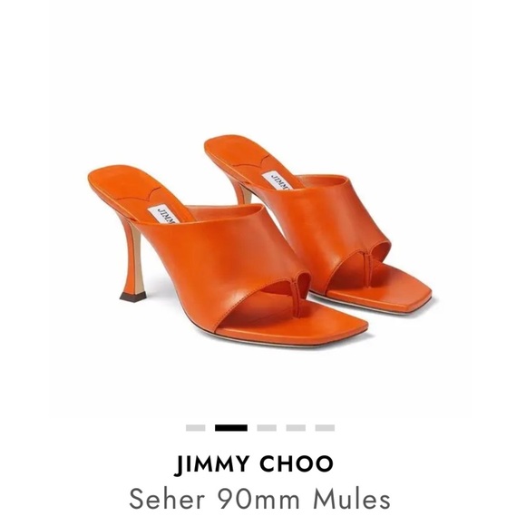 Jimmy Choo Shoes - Jimmy Choo Vibrant Orange Mules